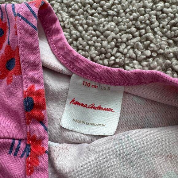 Hanna Andersson Print Skater Dress with Pockets Posies - Size 5 - Picture 2 of 5